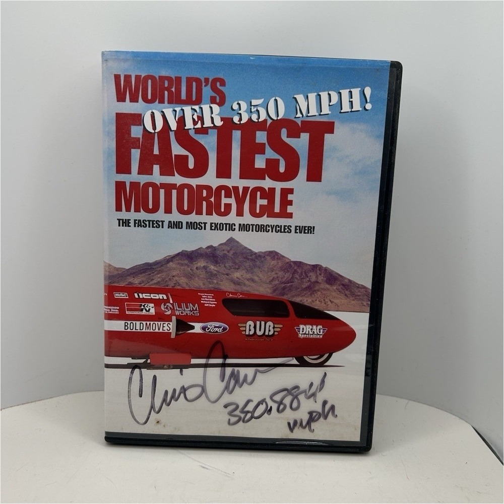 SIGNED Chris Carr World's‎ Fastest Motorcycle DVD Autographed 350.884 MPH Record